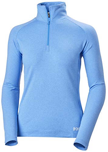 Helly Hansen W Verglas 1/2 Zip Camiseta Termica, Mujer, Bluebird, XS