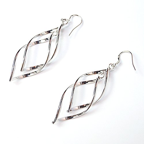 HemorePendientes señoras plátano hoja de oreja de joyería regalo idea para mujeres novia madre hija brillo pendiente mujer plata hombre