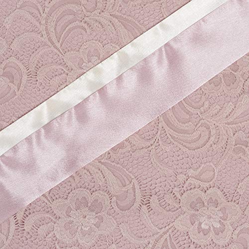 Herzmutter Encaje-Vestido de Maternidad - Elegante-Vestido premamá - Ocasiones Festivas-Boda-celebración - con Encaje - Crema-Champán-Azul-Rojo-Negro - 6200 (XS, Rosa)