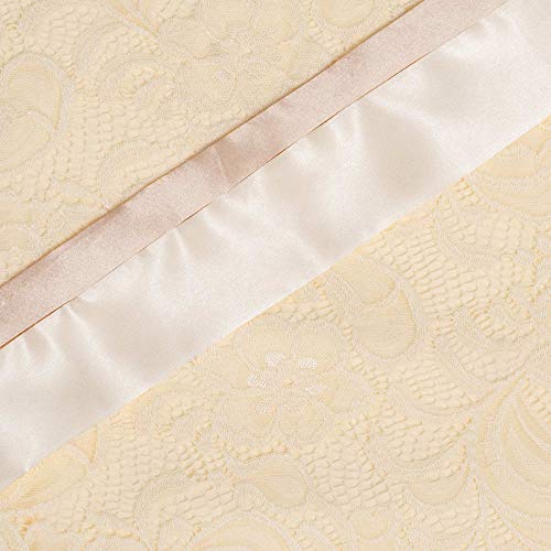 Herzmutter Encaje-Vestido de Maternidad - Elegante-Vestido premamá - Ocasiones Festivas-Boda-celebración - con Encaje - Crema-Champán-Azul-Rojo-Negro - 6200 (XS, Champán)