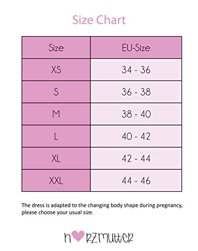 Herzmutter Encaje-Vestido de Maternidad - Elegante-Vestido premamá - Ocasiones Festivas-Boda-celebración - con Encaje - Crema-Champán-Azul-Rojo-Negro - 6200 (XS, Champán)