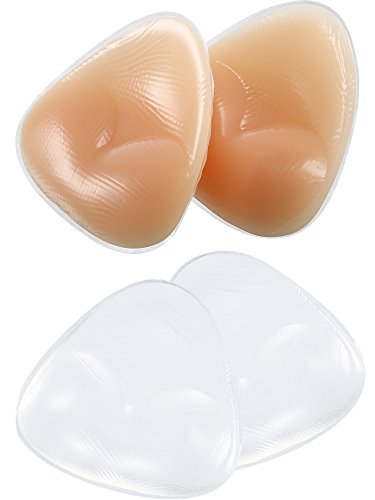 Hestya 2 Pares de Almohadillas de Gel de Bikini Insertos de Sujetador Rellenos de Pecho Push up