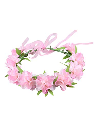 Hifunbay Cola de Sirena Niña para Nadar Incluido Traje de Sirena Baño de Bikini de 3 Piezas y Diadema con Guirnaldas de Flores sin monoaleta (DH48-B07, 130)