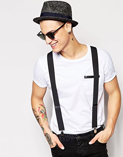 HM Tirantes Negros. Forma Y. Unisex. Anchura: 35mm. Totalmente Ajustables.