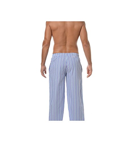 HOM Carlton Trousers-Pantalon Chaine & Trame Pijama, Blau - Bleu (Rayure Bleu/Multicouleur), XXL para Hombre
