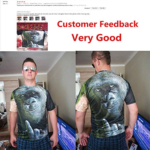 Hombres Niños Animal Orangután/Mono Camiseta con Estampado 3D, Mujeres Niñas Niños Camisetas Divertidas Tops Manga Corta O-Cuello Verano Cosplay Disfraz X