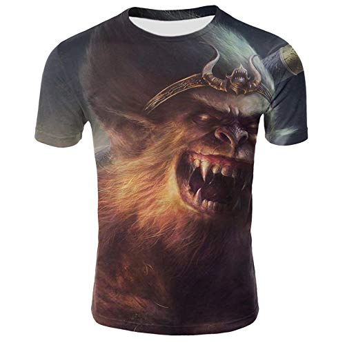 Hombres Niños Animal Orangután/Mono Camiseta con Estampado 3D, Mujeres Niñas Niños Camisetas Divertidas Tops Manga Corta O-Cuello Verano Cosplay Disfraz X