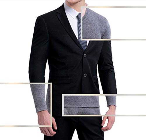 Hombres Térmicas Conjuntos De Ropa Interior De Los Hombres De Color Gris Cálido Ropa Interior Casual Hight Largo Tramo Viejo Conjunto MenThermal Pijamas (Color : 1, Size : XX-Large)