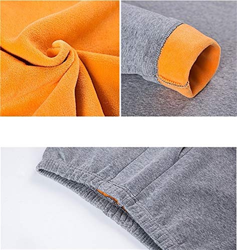 Hombres Térmicas Conjuntos De Ropa Interior De Los Hombres De Color Gris Cálido Ropa Interior Casual Hight Largo Tramo Viejo Conjunto MenThermal Pijamas (Color : 1, Size : XX-Large)