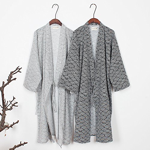 Hombres yukata Robes Kimono Robe Khan Vaporos Ropa Pijamas # 04