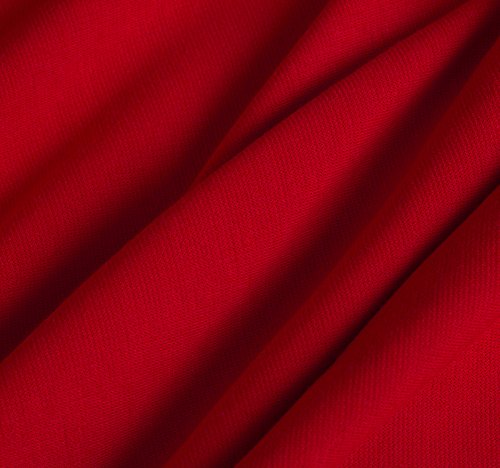 HOMEYEE – Vestido ceñido de mujer con estampado floral vintage, con tirantes, hombros descubiertos, largo hasta la rodilla, B309 Rojo rosso XL