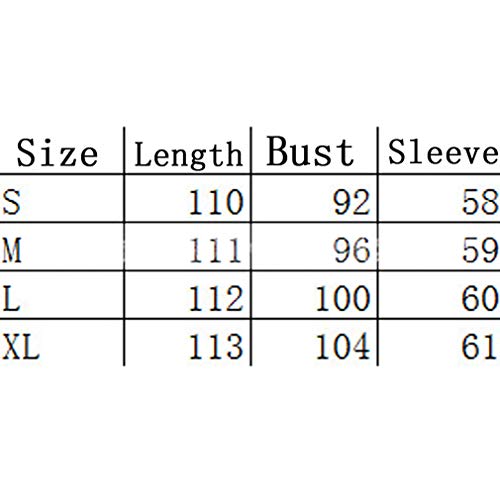 HongHu, Manga Larga, Frente Abierta, Abrigo Largo Largo Maxi Cardigan Gris L