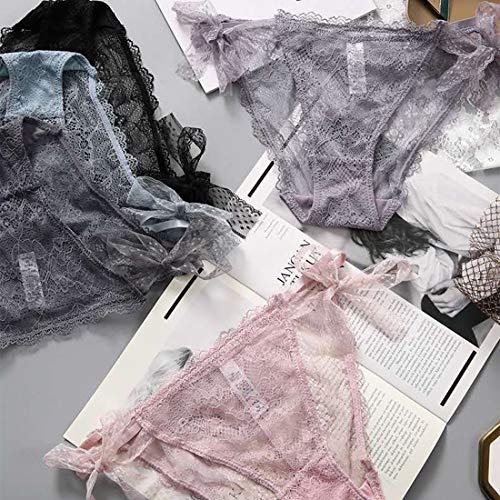 HTRUIYATY Perspectiva Tangas Mujer Pack no Ajustable Bragas sin Costuras Tanga de Encaje para Mujer Adecuado para Citas Barra para Tomar el Sol-Multicolor