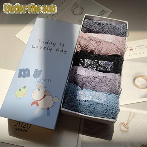 HTRUIYATY Perspectiva Tangas Mujer Pack no Ajustable Bragas sin Costuras Tanga de Encaje para Mujer Adecuado para Citas Barra para Tomar el Sol-Multicolor