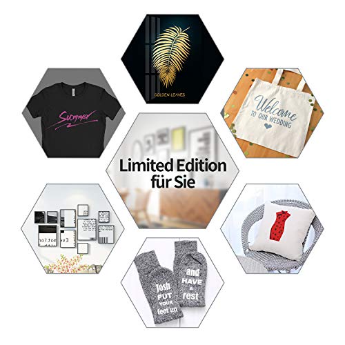 HTVRONT Plotterfolie Textil - 26 Pack Flexfolie 30.48 cm x 25.4 cm para DIY camisetas & telas (20 colores)