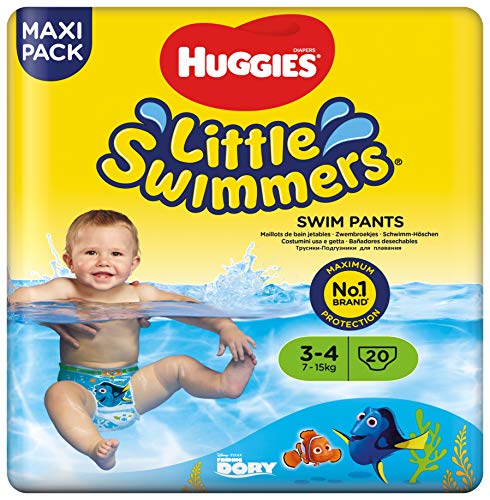 Huggies Little Swimmers Pañal Bañador Desechable Talla 3-4 (7-15 Kg) - 20 unidades