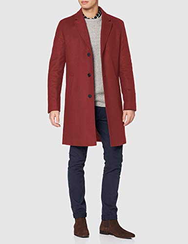 HUGO Malte1941 Abrigo, Rojo (Dark Red 601), Large (Talla del fabricante: 50) para Hombre