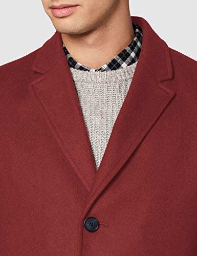 HUGO Malte1941 Abrigo, Rojo (Dark Red 601), Large (Talla del fabricante: 50) para Hombre