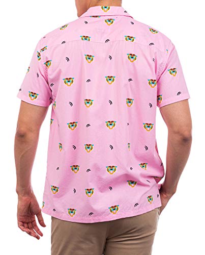 Hurley M Flourish Woven S/S Camisa, Hombre, Washed Pink, L