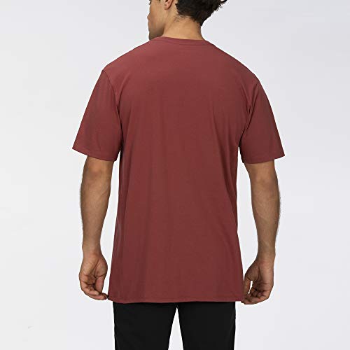 Hurley M Halfer Stripe S/S Camiseta, Hombre, Cedar