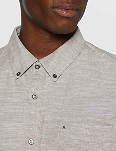 Hurley M One&Only 2.0 Woven S/S Camisa, Hombre, Olive Grey