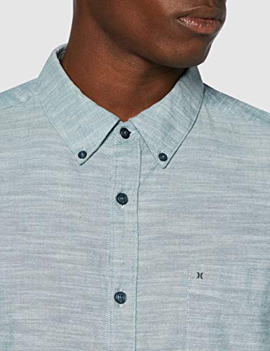 Hurley M One&Only Woven 2.0 L/S Camisa, Hombre, Ash Green, L