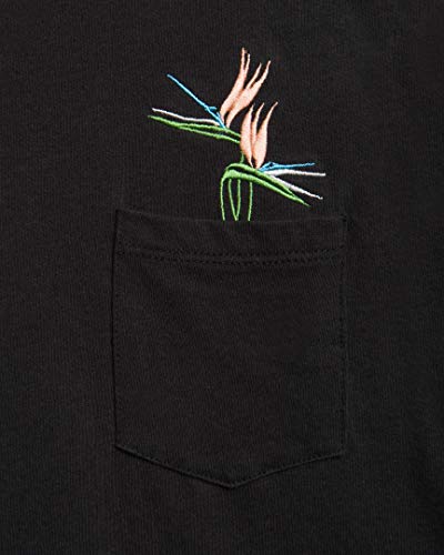 Hurley W Birds of The Night Pkt Crew Camiseta, Mujer, Black, XS