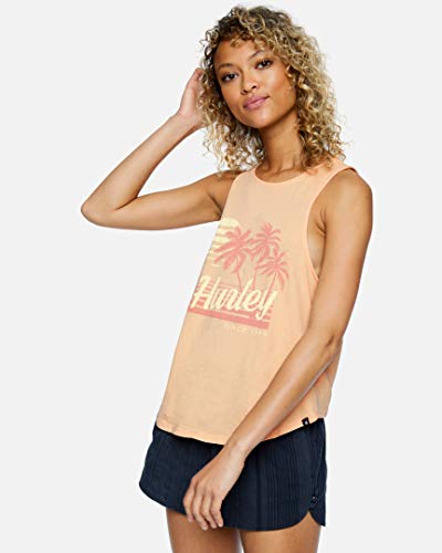 Hurley W Domingo Flouncy Tank Camiseta De Tirantes, Mujer, Sunset Haze, L