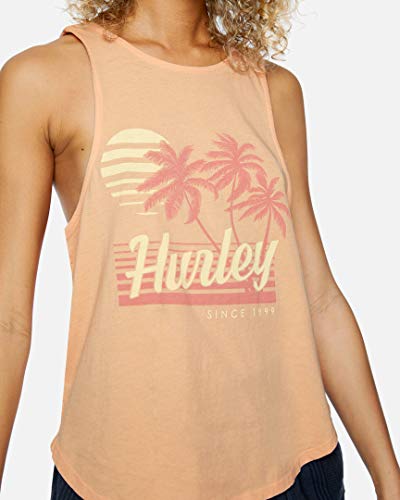 Hurley W Domingo Flouncy Tank Camiseta De Tirantes, Mujer, Sunset Haze, L