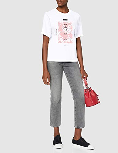 Hurley W Floral Spike Crew Camisetas, Mujer, White, S