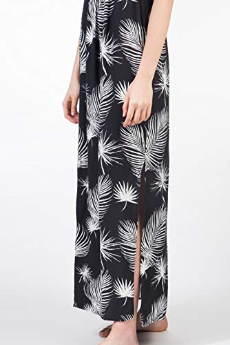 Hurley W Lei Maxi Dress Vestido, Mujer, Black Palm, XS