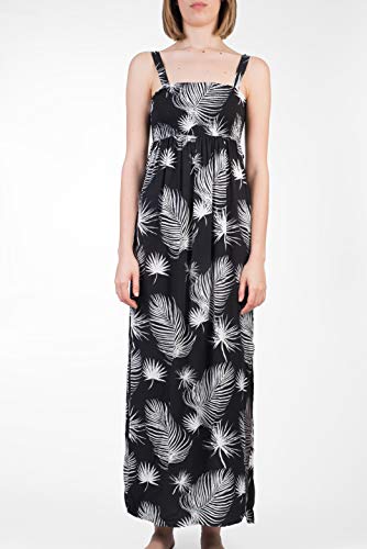 Hurley W Lei Maxi Dress Vestido, Mujer, Black Palm, XS