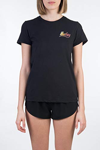 Hurley W Retro Beach Perf SS Crew Camiseta, Mujer, Black, XS