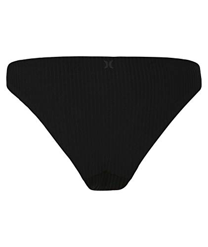 Hurley W Rib Mod Surf Bottom Parte De Abajo Bikini, Mujer, Black, XS