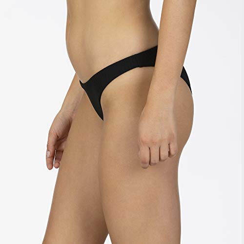 Hurley W Rib Mod Surf Bottom Parte De Abajo Bikini, Mujer, Black, XS