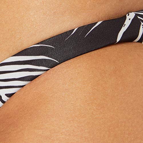 Hurley W Rvsb Floreetah Surf Bottom Parte De Abajo Bikini, Mujer, Black Palm, M