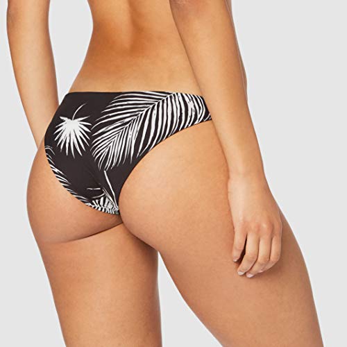Hurley W Rvsb Floreetah Surf Bottom Parte De Abajo Bikini, Mujer, Black Palm, M