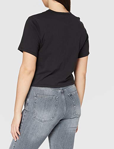 Hurley W Sig Zane Crop Pkt Crew SS T-Shirt, Mujer, Black, (36 ES/38 ES) Small