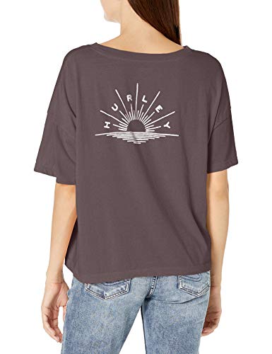 Hurley W Sunriser Flouncy tee Camiseta, Mujer, Thunder Grey, M