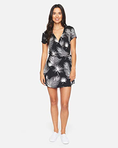 Hurley W Waimea Wrap Dress Vestido, Mujer, Black Palm, M