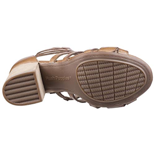 Hush Puppies - Sandalias de tacón Malia Baja con Tiras de Piel para Mujer señora (41 EU) (Negro)