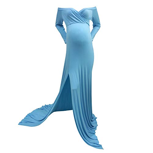 IBTOM CASTLE Embarazo Fotografía Vestido Sexy Gasa Maternidad Foto Shoot Maxi Ropa Boda Bebé Ducha Fiesta Ceremonia Largo Vestido Embarazada