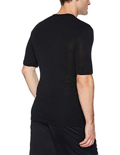 Icebreaker Mens 175 Everyday SS Crewe Camiseta Térmica para Hombre, Hombre, Black, M