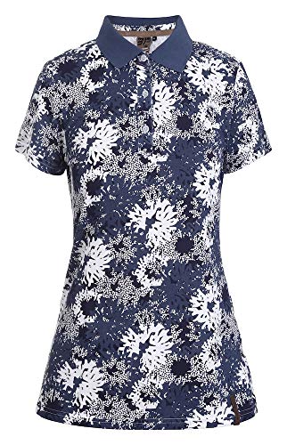 ICEPEAK Polo para Mujer EP Amberg, Mujer, Camisa de Polo, 554661503I, Azul, S