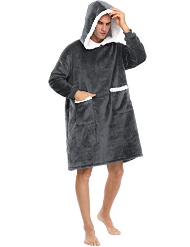 iClosam Camisón Pijamas Franela Familia Invierno Pijama con Capucha Cálido y Cómodo Ropa de Casa Casual para Hombre Mujer niños