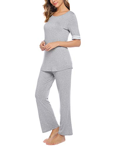 iClosam Pijamas Mujer Verano Casual Elegante Conjunto Mujer Pantalon Y Top