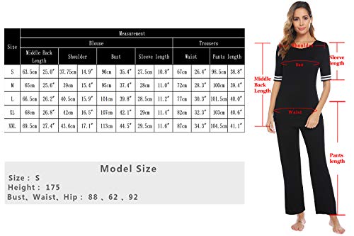 iClosam Pijamas Mujer Verano Casual Elegante Conjunto Mujer Pantalon Y Top