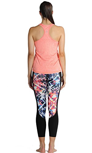 icyzone Camiseta de Fitness Deportiva de Tirantes para Mujer (S, Naranja)