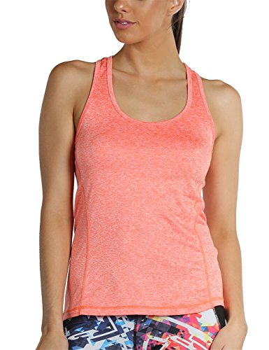 icyzone Camiseta de Fitness Deportiva de Tirantes para Mujer (S, Naranja)