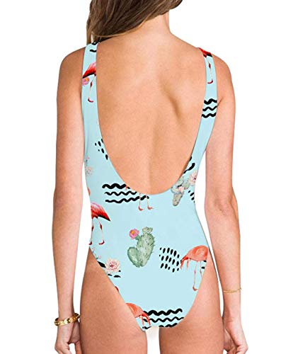 Idgreatim Bañador de una pieza para mujer, estampado Grpahic, divertido bañador Monokini Calavera 1. L
